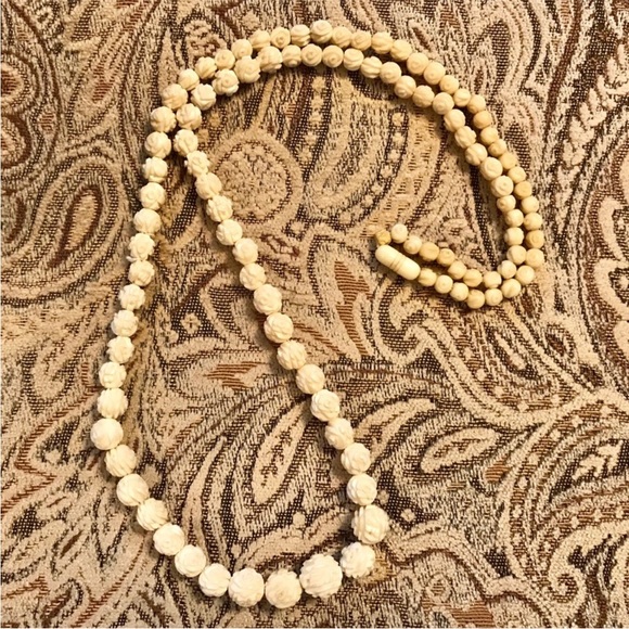 Antique Carved Bone Necklace